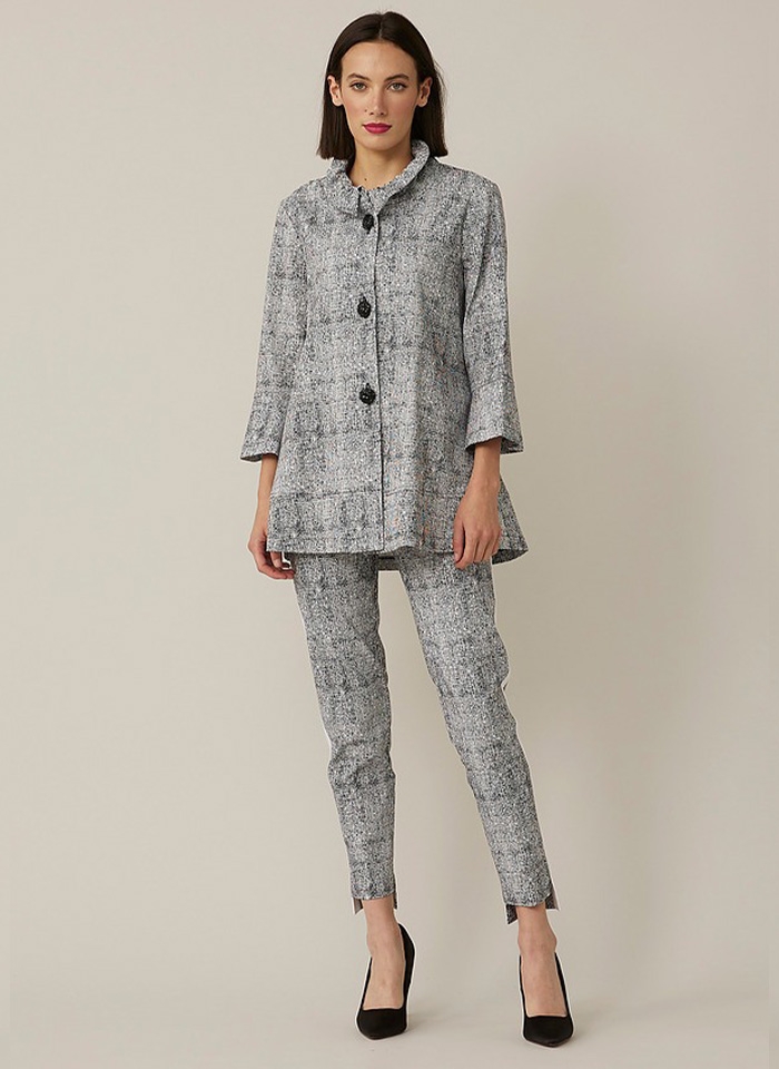 Joseph Ribkoff, Białe spodnie w czarny wzór.