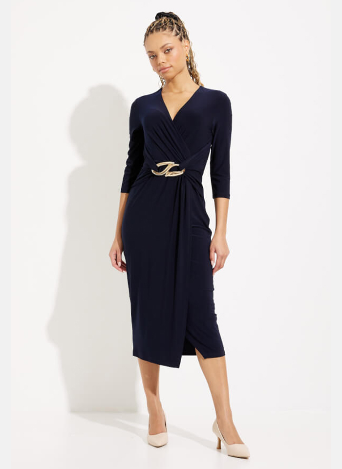 Joseph Ribkoff 223121 Sukienka ze złotą klamrą 3 kolory