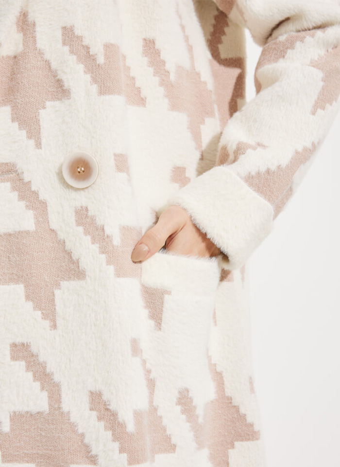 Joseph Ribkoff, Długi dzianinowy płaszcz.