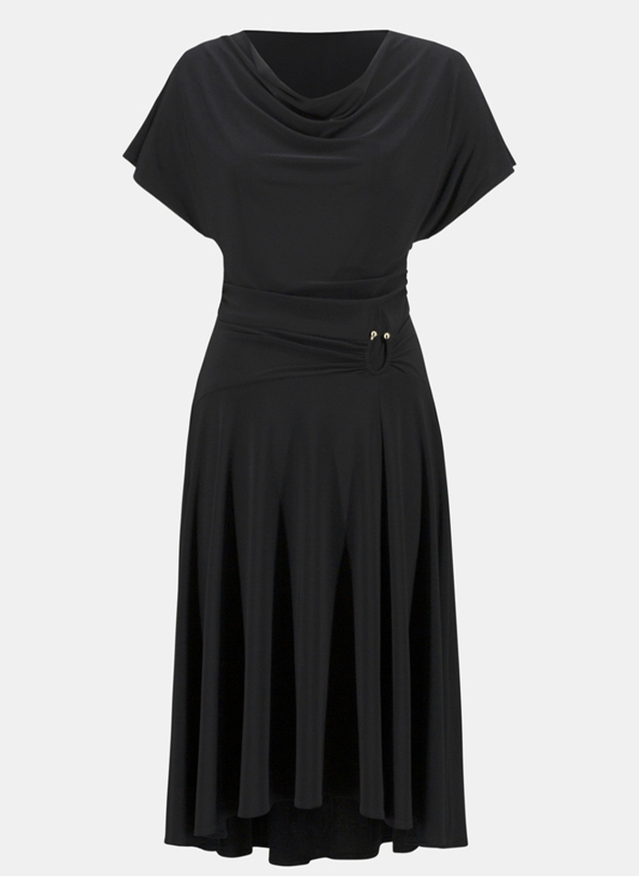 Joseph Ribkoff. Czarna sukienka z dekoltem typu woda 2 kolory