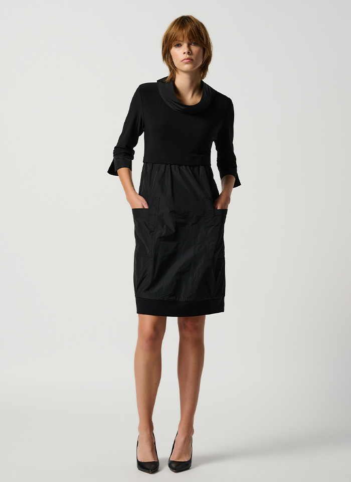 Joseph Ribkoff 173444 Sukienka o luźnym kroju z łączonych tkanin 5 kolorów.