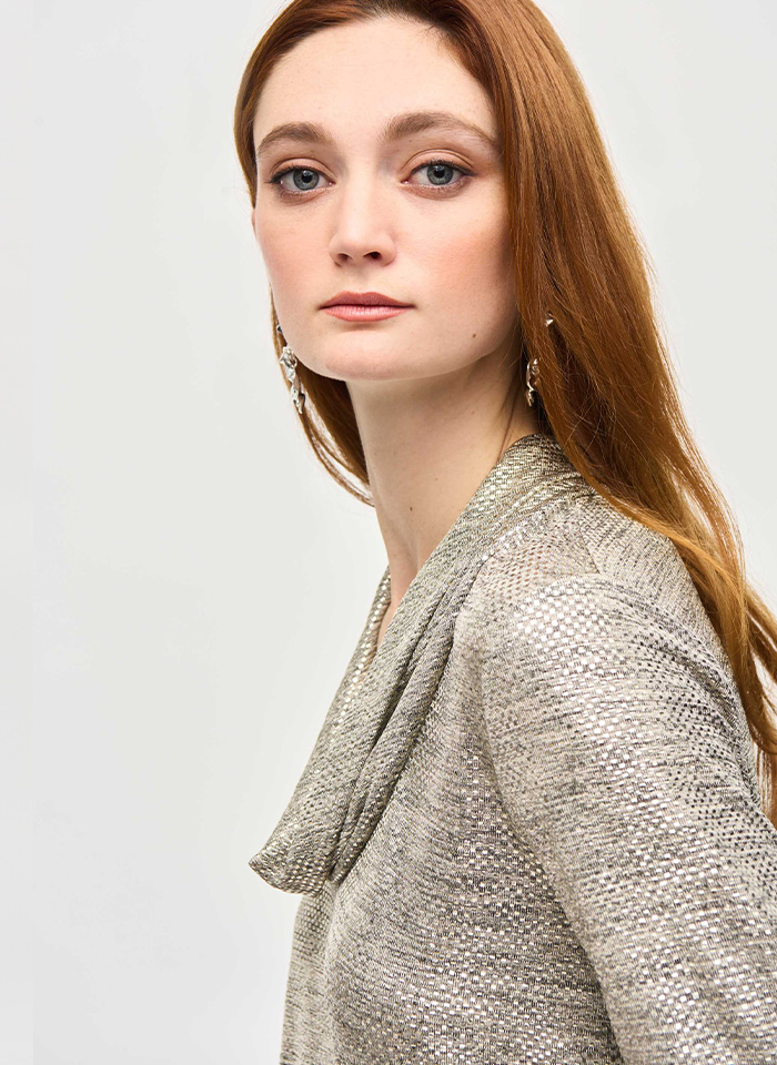 Joseph Ribkoff 243167 Elegancka bluzka w złotym kolorze