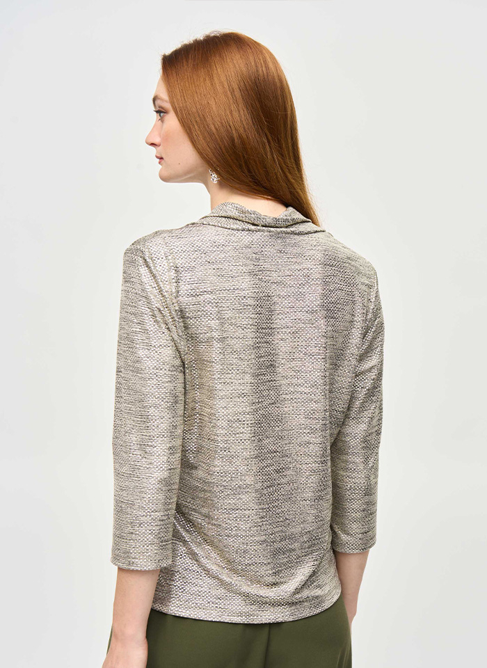 Joseph Ribkoff 243167 Elegancka bluzka w złotym kolorze