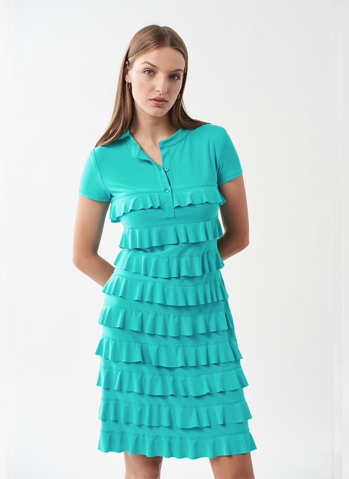 Joseph Ribkoff, Czerwona sukienka z falbankami różne kolory