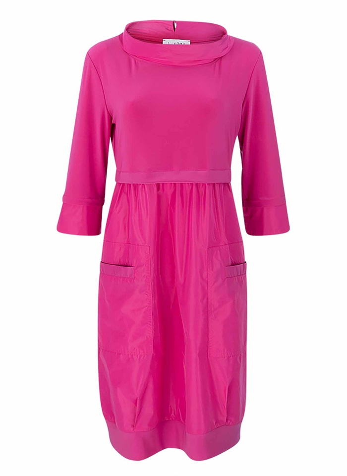 Joseph Ribkoff 173444 Sukienka o luźnym kroju z łączonych tkanin 5 kolorów.