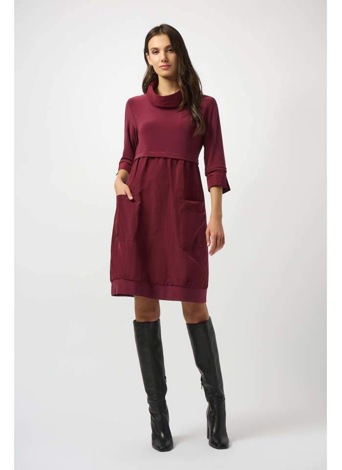 Joseph Ribkoff 173444F25 Sukienka z półgolfem w kolorze wina