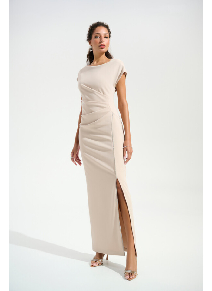Joseph Ribkoff 261713 Wieczorowa suknia w kolorze beżowym