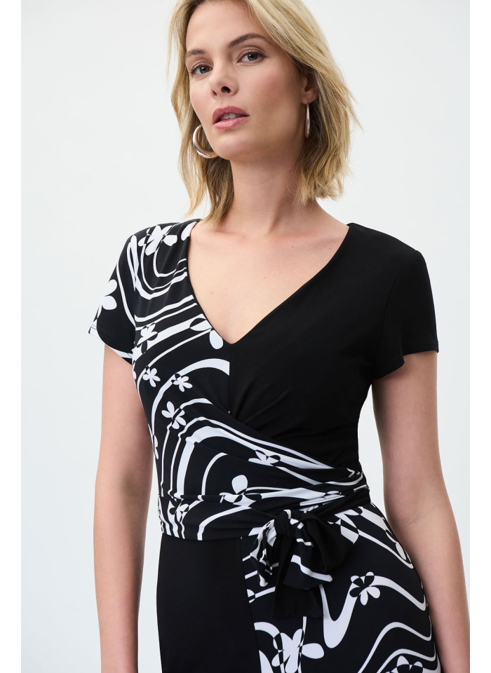 Joseph Ribkoff 231044 Letnia sukienka wiązaną w pasie.