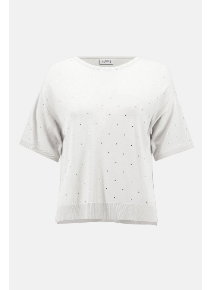 Joseph Ribkoff 252906 Dzianinowa bluzka z krótkim rękawem