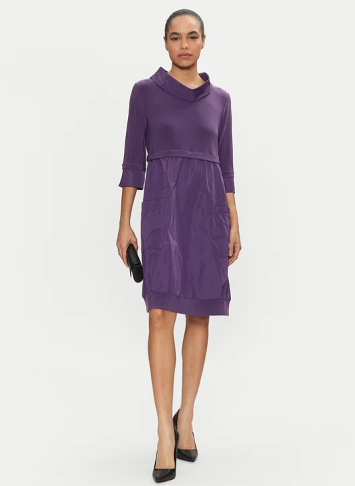 Joseph Ribkoff 173444 Sukienka o luźnym kroju z łączonych tkanin 5 kolorów.