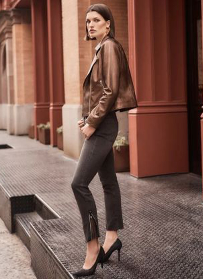 Joseph Ribkoff 243914  Spodnie typu jeansowe z ozdobnymi zamkami