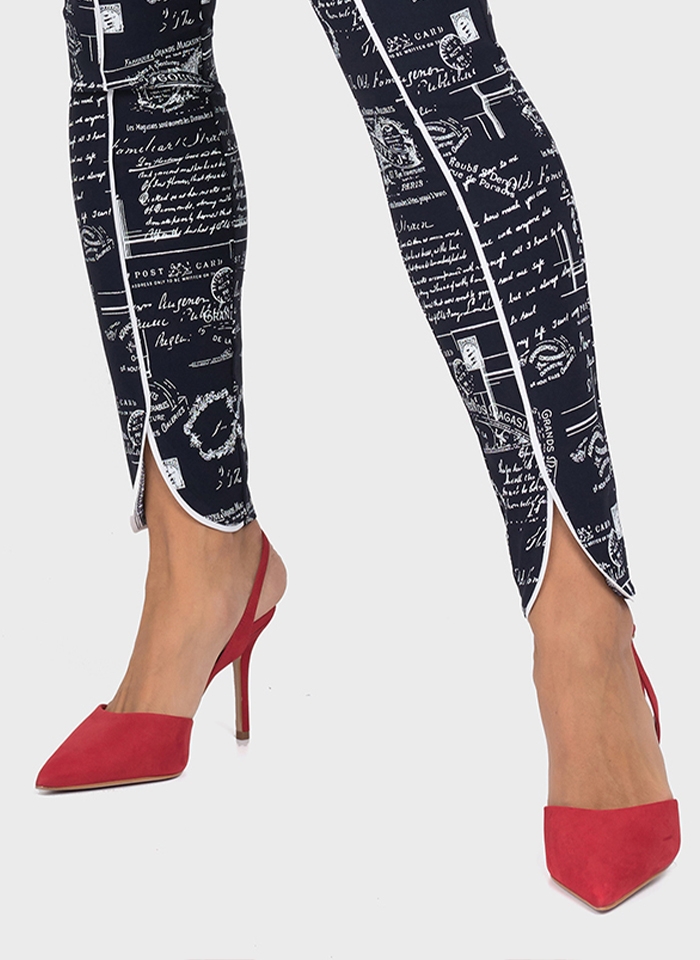 Joseph Ribkoff, Spodnie w białe napisy.