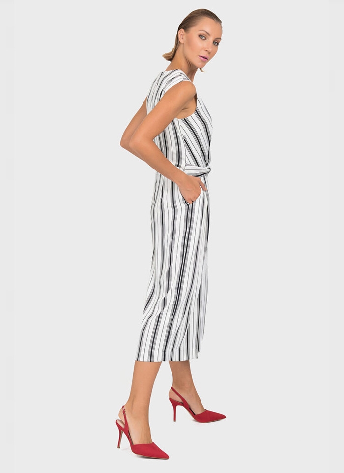 Joseph Ribkoff, Kombinezon w czarne pasy.