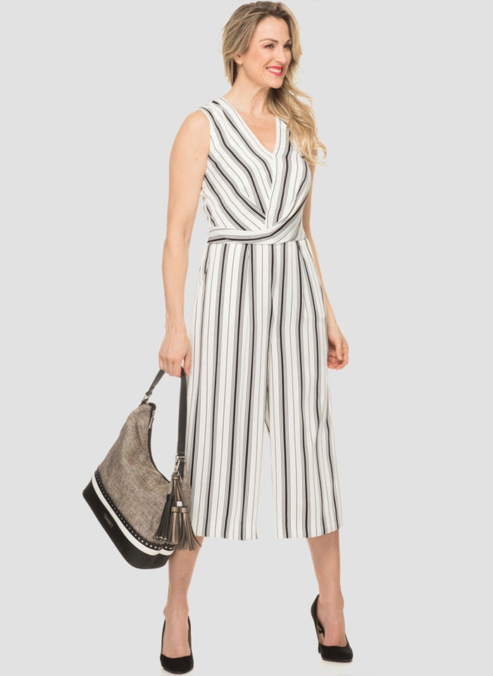 Joseph Ribkoff, Kombinezon w czarne pasy.