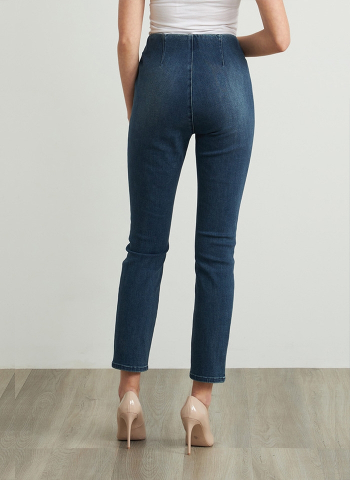 Joseph Ribkoff 212902 Spodnie dżinsowe ze złotymi guzikami.