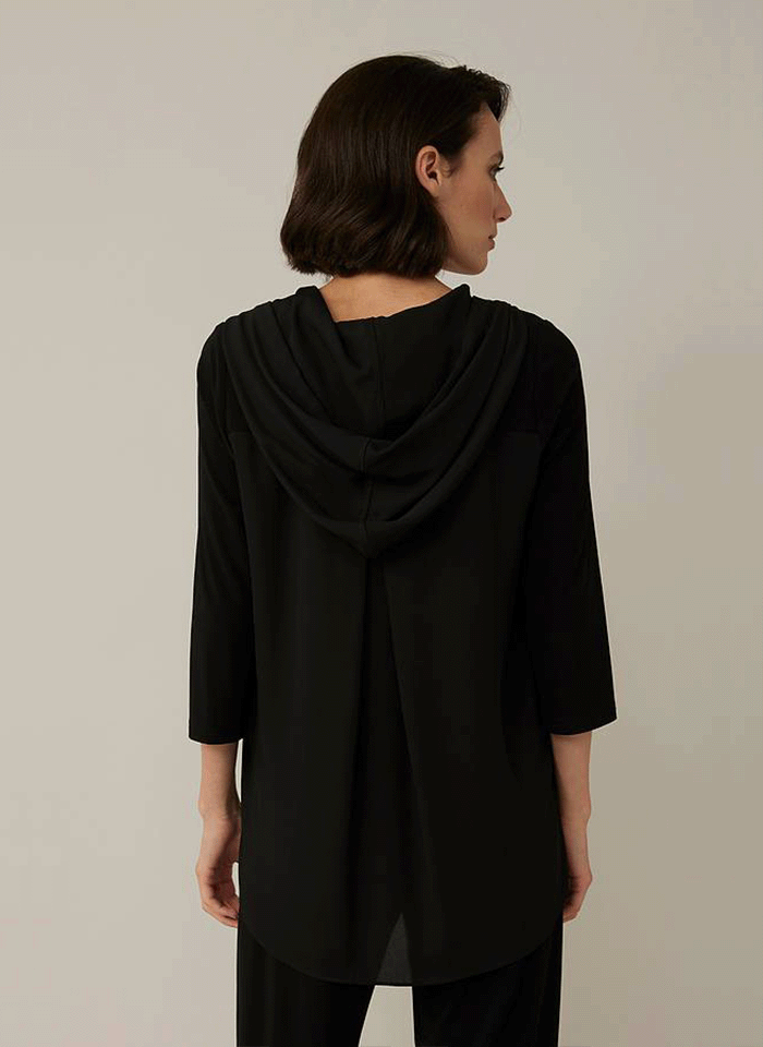 Joseph Ribkoff, Czarna bluzka z kapturem.