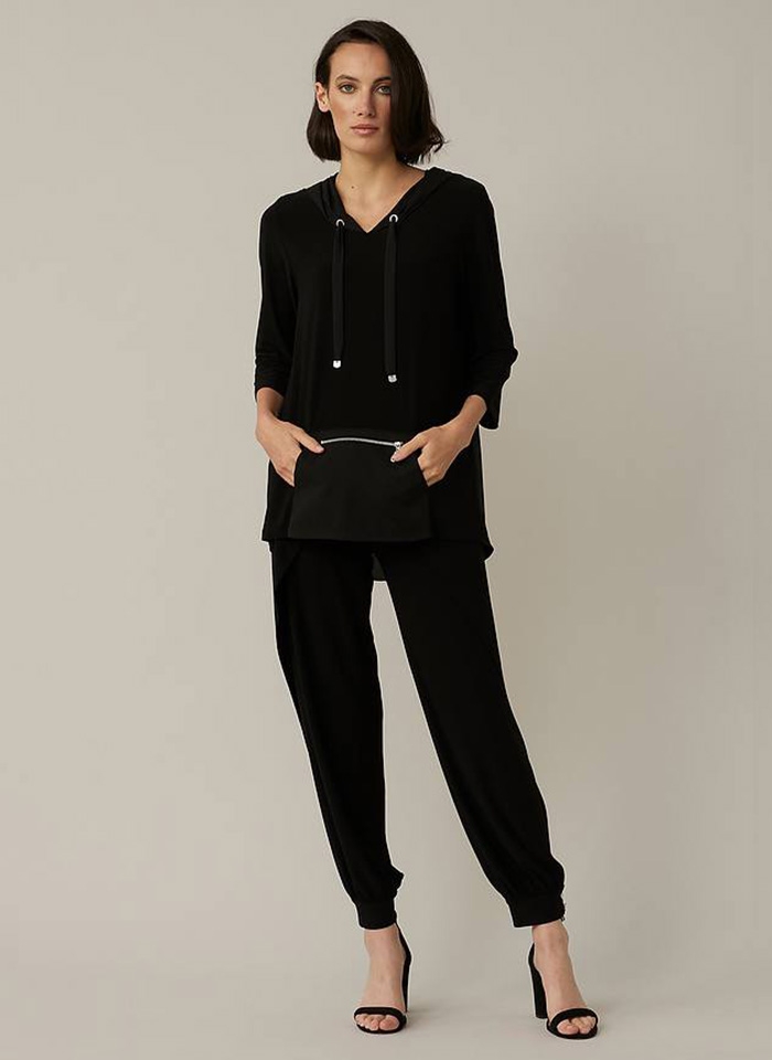 Joseph Ribkoff, Czarna bluzka z kapturem.