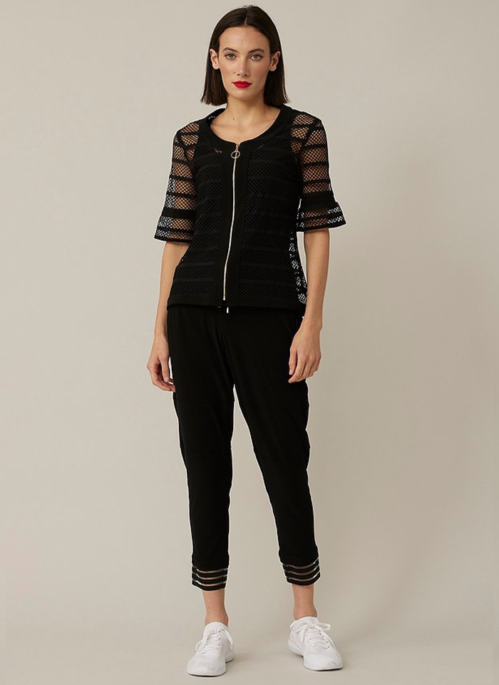 Joseph Ribkoff, Czarny żakiet - siatka z topem.