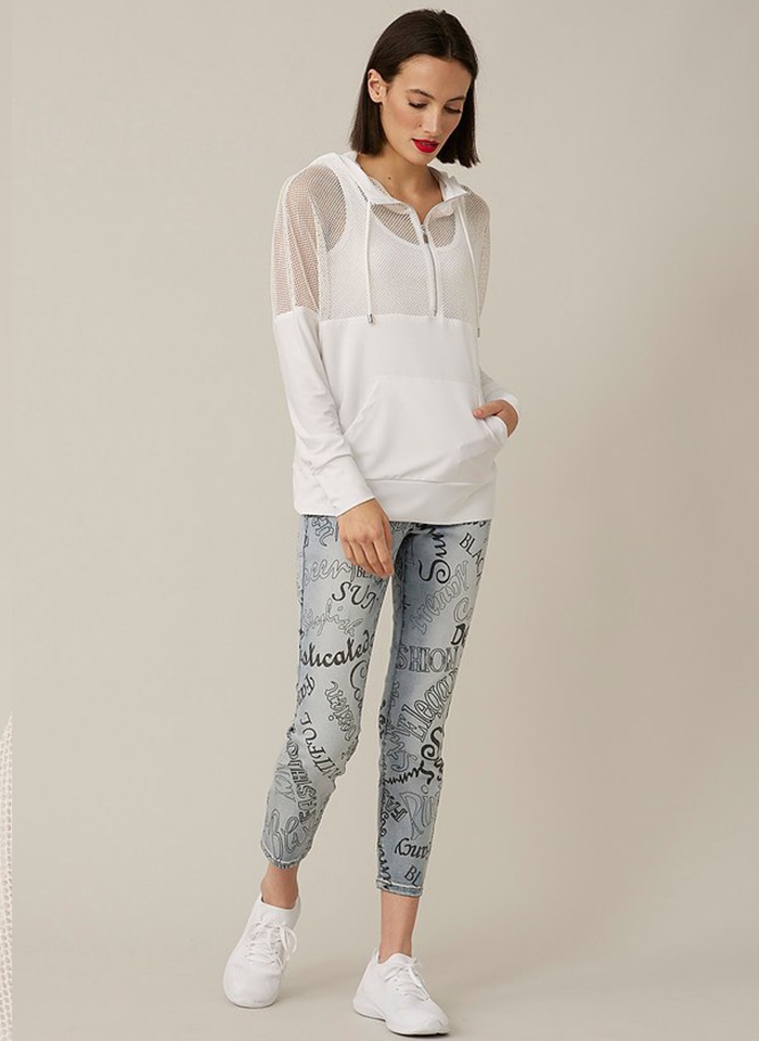 Joseph Ribkoff, Bluza kangurka z siateczką 2 kolory