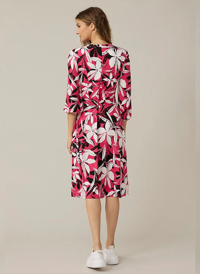 Joseph Ribkoff 221224 Sukienka w kwiecisty wzór.