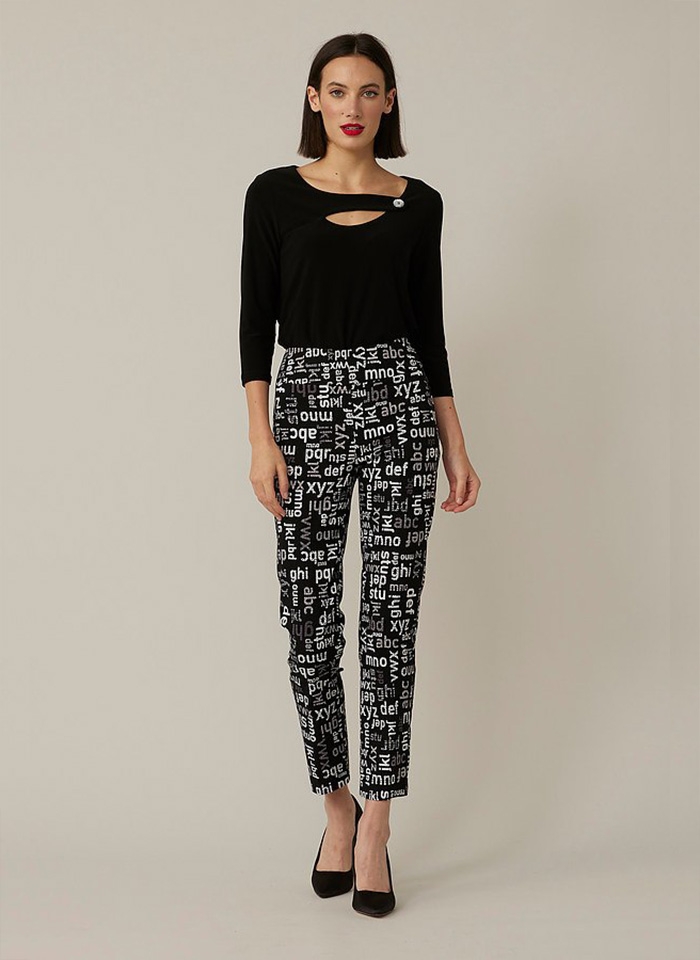 Joseph Ribkoff, Spodnie w biały wzór.