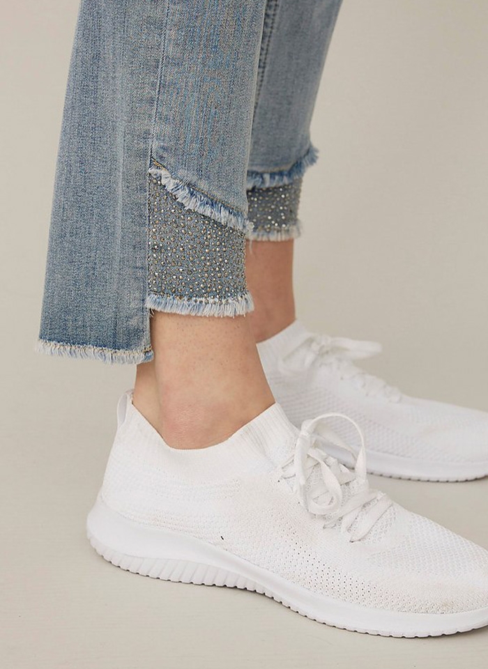 Joseph Ribkoff, Niebieskie dżinsy z ozdobnym strzępieniem