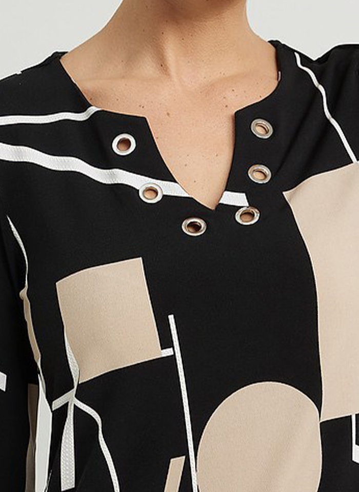 Joseph Ribkoff, Bluzka z geometrycznym wzorem.