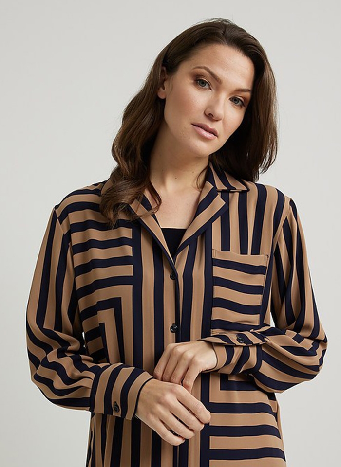 Joseph Ribkoff, Koszula z wykładanym kołnierzem 2 kolory