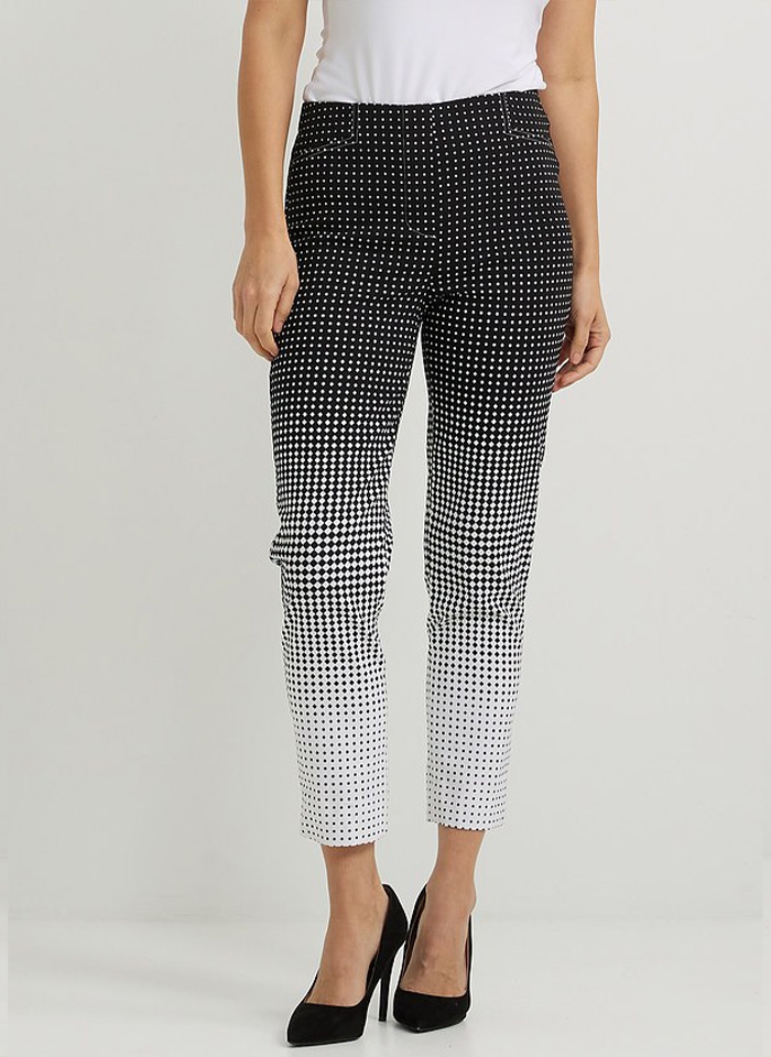 Joseph Ribkoff. Czarno - białe spodnie.