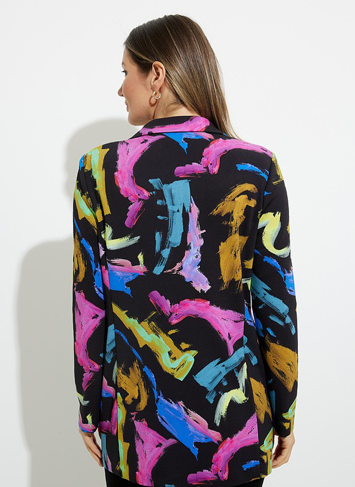 Joseph Ribkoff, Czarny żakiet w abstrakcyjny wzór.