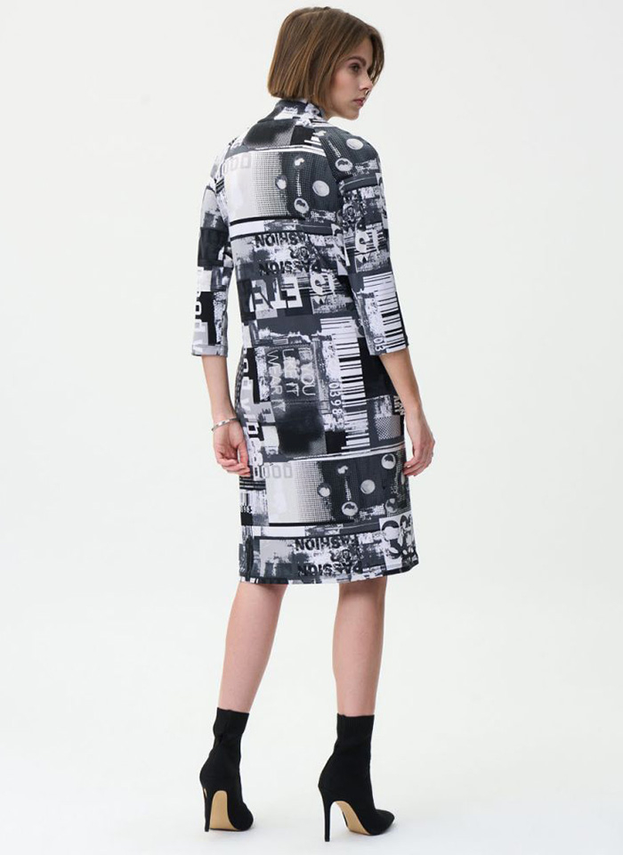Joseph Ribkoff 224225 Sukienka w casualowym stylu w graficzny wzór.