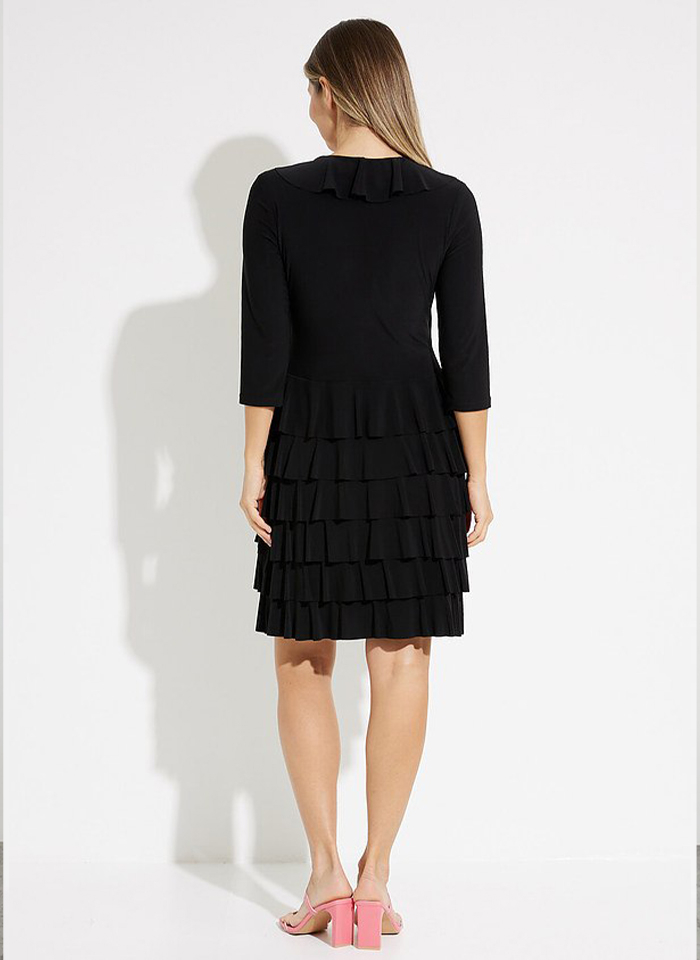 Joseph Ribkoff 231081 Sukienka w falbanki z kopertowym dekoltem 2 kolory