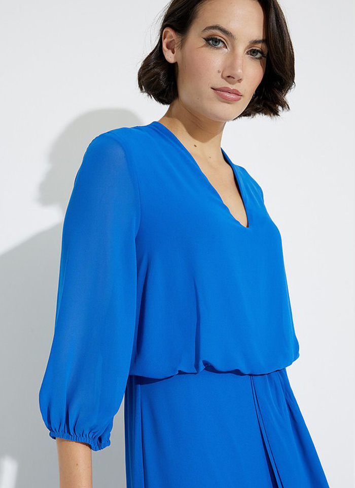 Joseph Ribkoff, Zwiewna sukienka o długości midi.