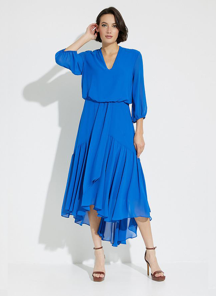 Joseph Ribkoff, Zwiewna sukienka o długości midi.