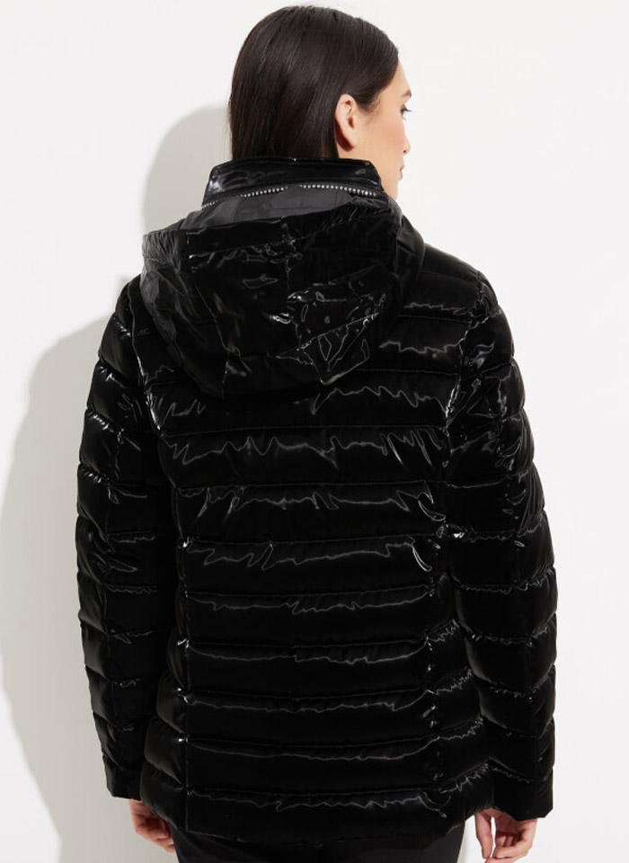 Joseph Ribkoff. Czarna kurtka ze zdobnymi zamkami.