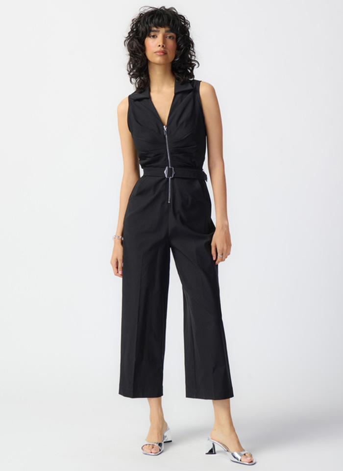 Joseph Ribkoff, Czarny kombinezon zapinany na zamek