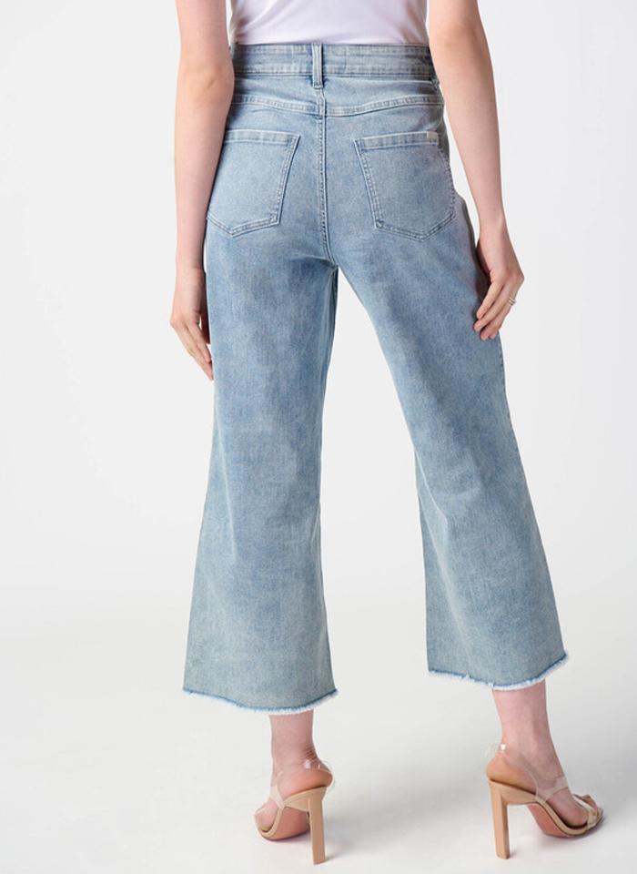 Joseph Ribkoff 241903 Jeansowe kuloty z kieszonkami.