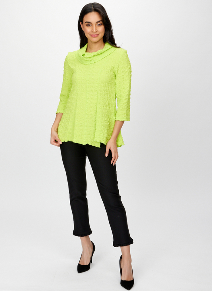 Joseph Ribkoff, Limonkowa bluzka z tkaniny strukturalnej.
