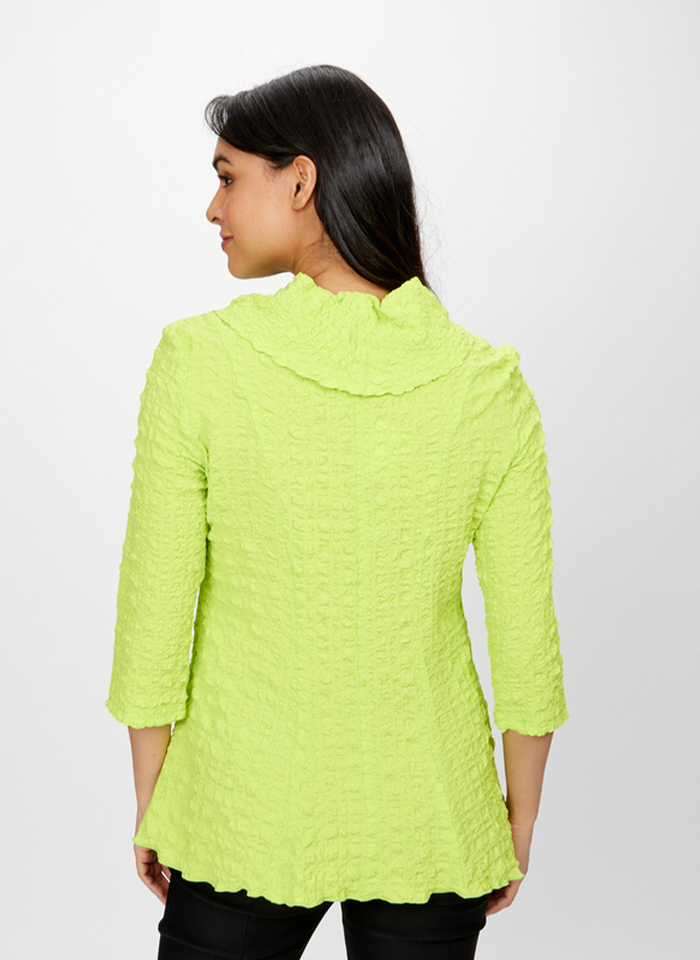 Joseph Ribkoff, Limonkowa bluzka z tkaniny strukturalnej.