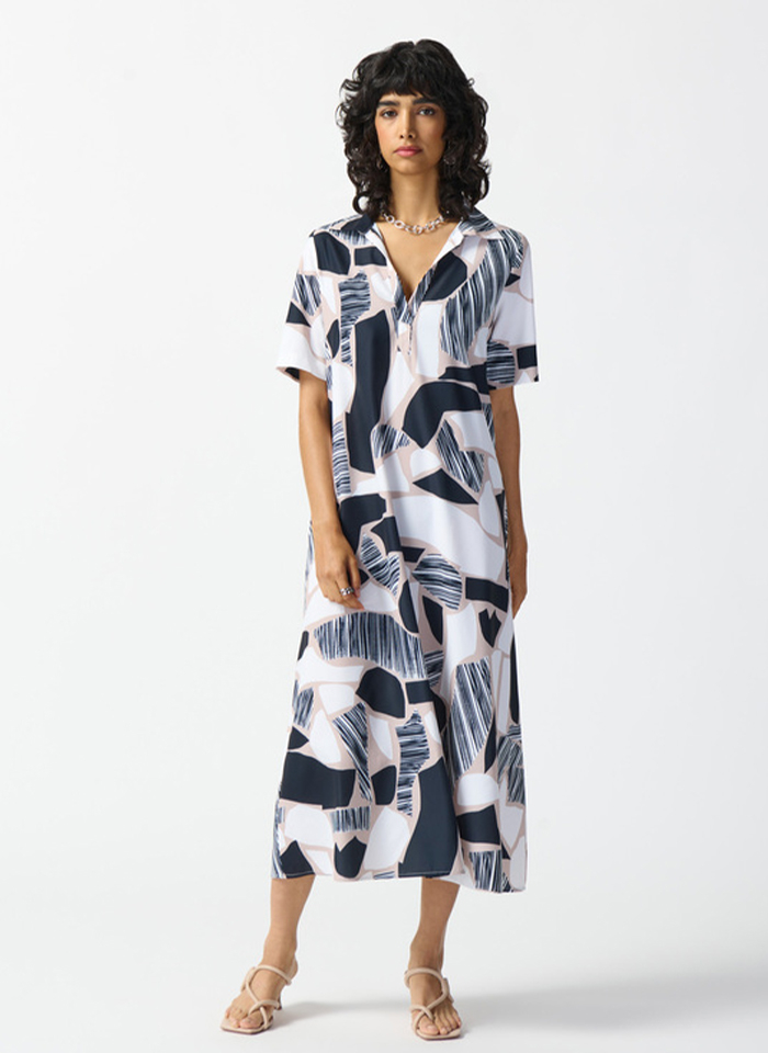 Joseph Ribkoff, Koszulowa sukienka o długości midi.