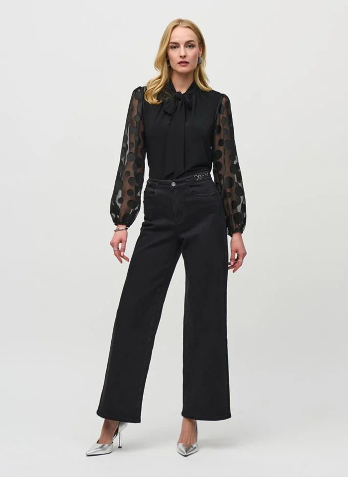 Joseph Ribkoff 244947 Spodnie typu jeans z szeroka nogawką