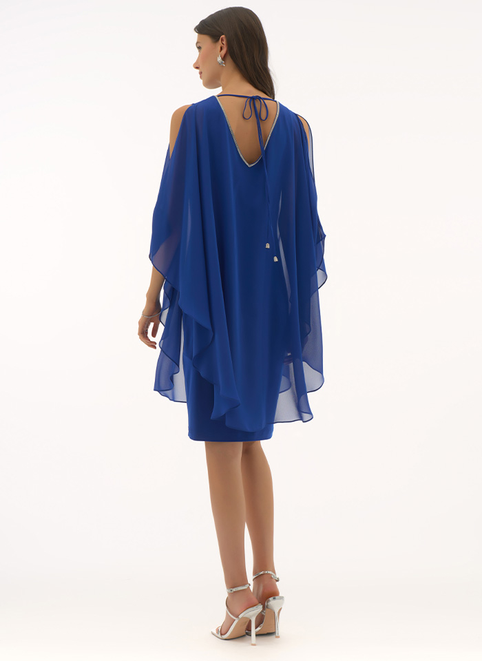 Joseph Ribkoff 251746 Efektowna sukienka w szafirowym kolorze