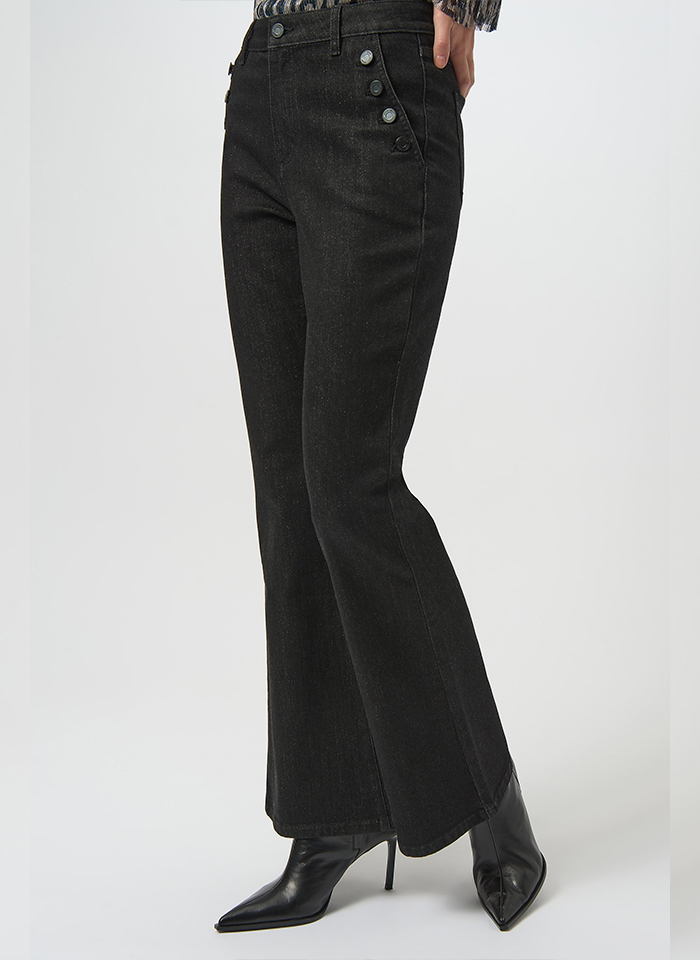 Joseph Ribkoff 254920 Spodnie jeansy ze złotą nitką.